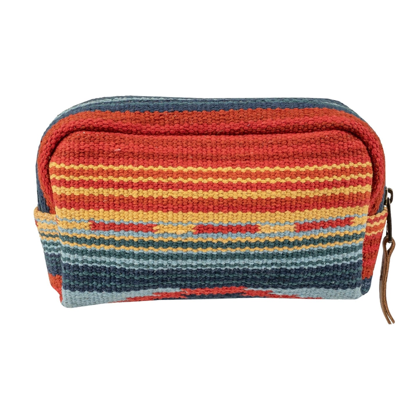 STS Ranchwear Women's Chaynee Valley Serape Collection Bebe Cosmetic Western Style, Leather & Cotton Bag, Multi