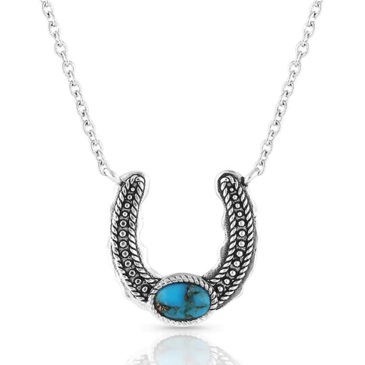 Montana Silversmith Not Shy Turquoise Horseshoe Necklace