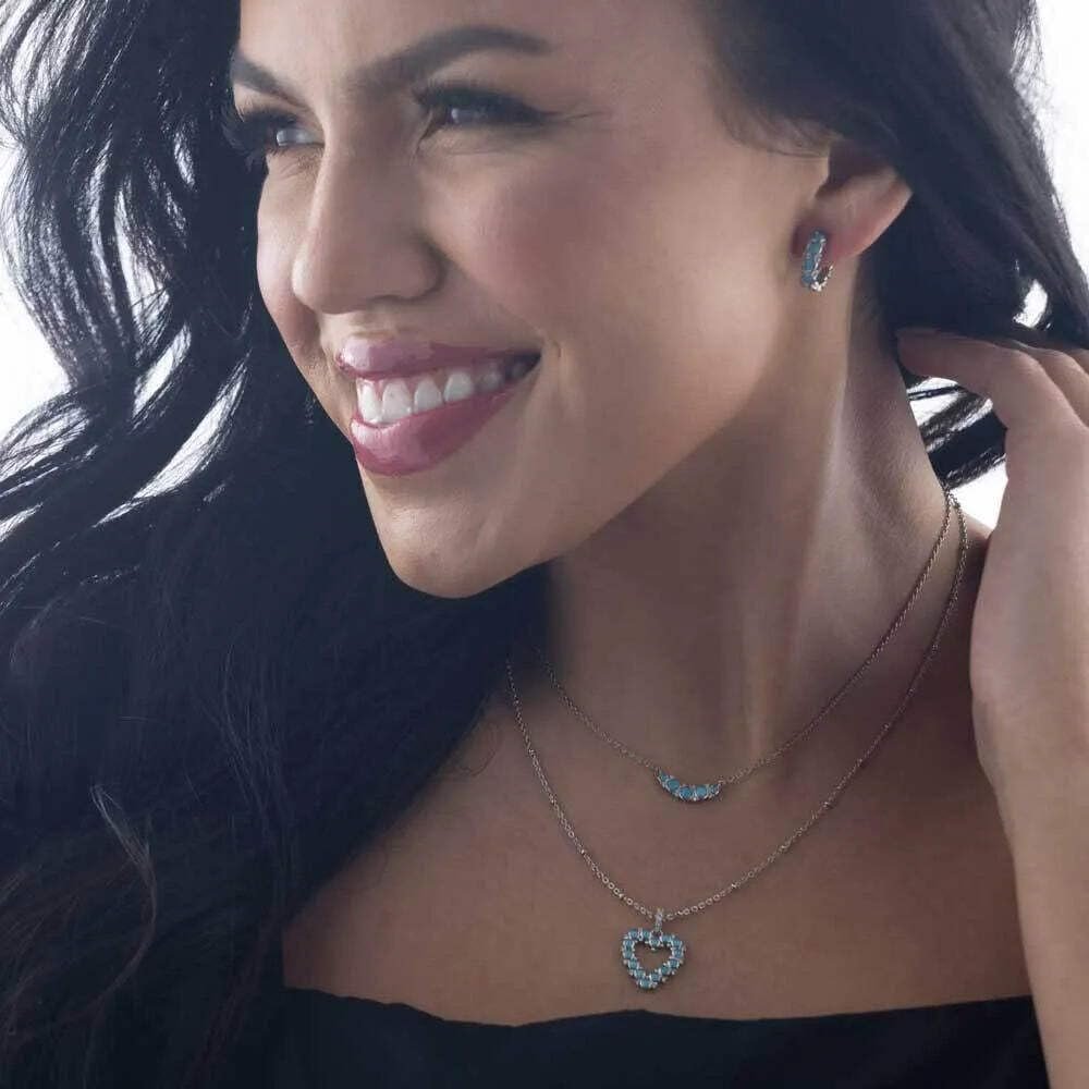 Montana Silversmiths Western Lifestyle Turquoise Necklace (Blue Moon Crystal)