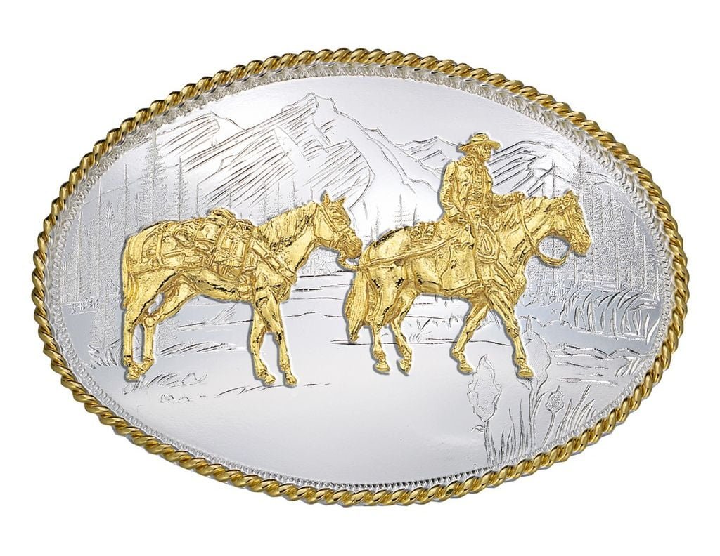 Montana Silversmiths Western Belt Buckle Adult Horse Silver 6250-35