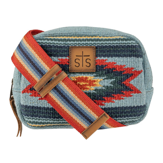 STS Ranchwear Chaynee Valley Serape Collection Kait Sling Leather Compact Stylish Adjustable Belt Bag, One Size