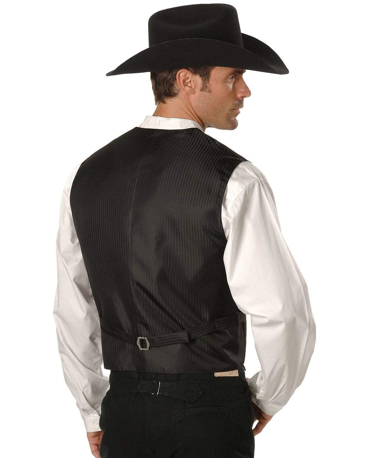 Scully Rangewear Men's Paisley Button Vest - Black