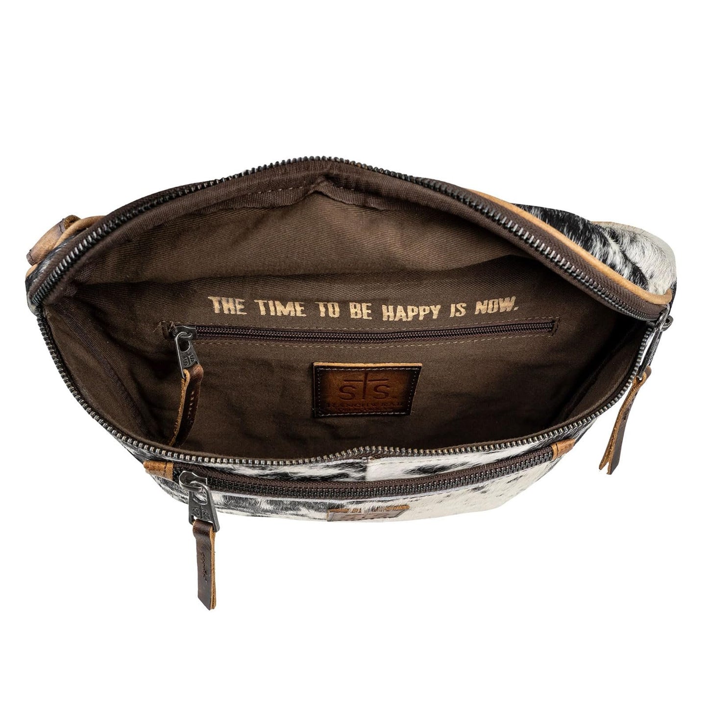 STS Ranchwear Womens Vaquero Sachi Cowhide/Tan Leather Sling Bag OS