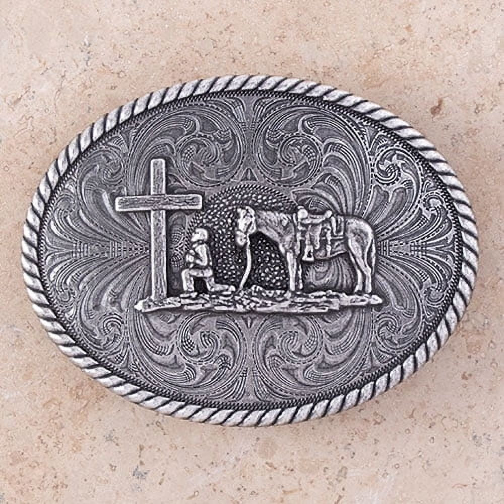 Montana Silversmiths Christian Cowboy Attitude Belt Buckle