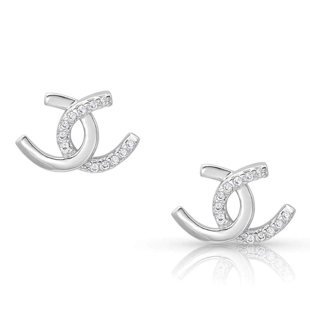Montana Silversmiths Western Lifestyle Horseshoe Earrings (Horseshoe Happiness)