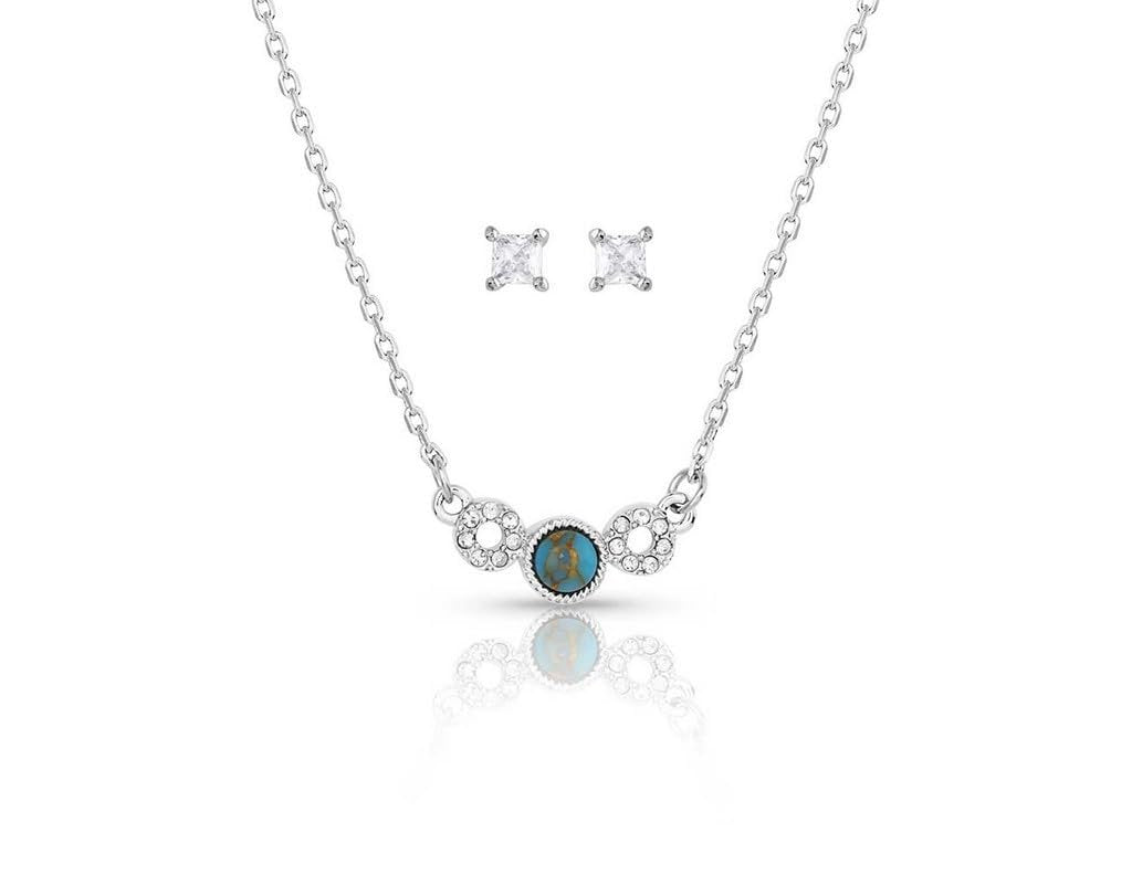 Montana Silversmiths Graceful Balance Turquoise Crystal Jewelry Set - JS5718