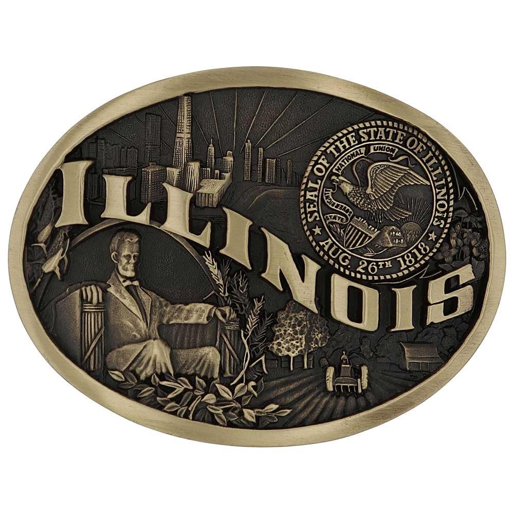 Montana Silversmiths Illinois Heritage Attitude Belt Buckle