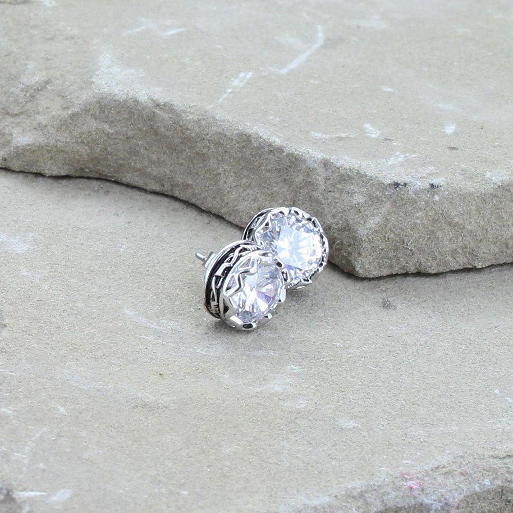 Montana Silversmiths Barbed Wire Rhinestone Earrings