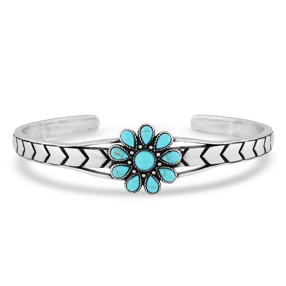 Montana Silversmiths Blue SunflowerTurquoise Cuff Bracelet - BC5380