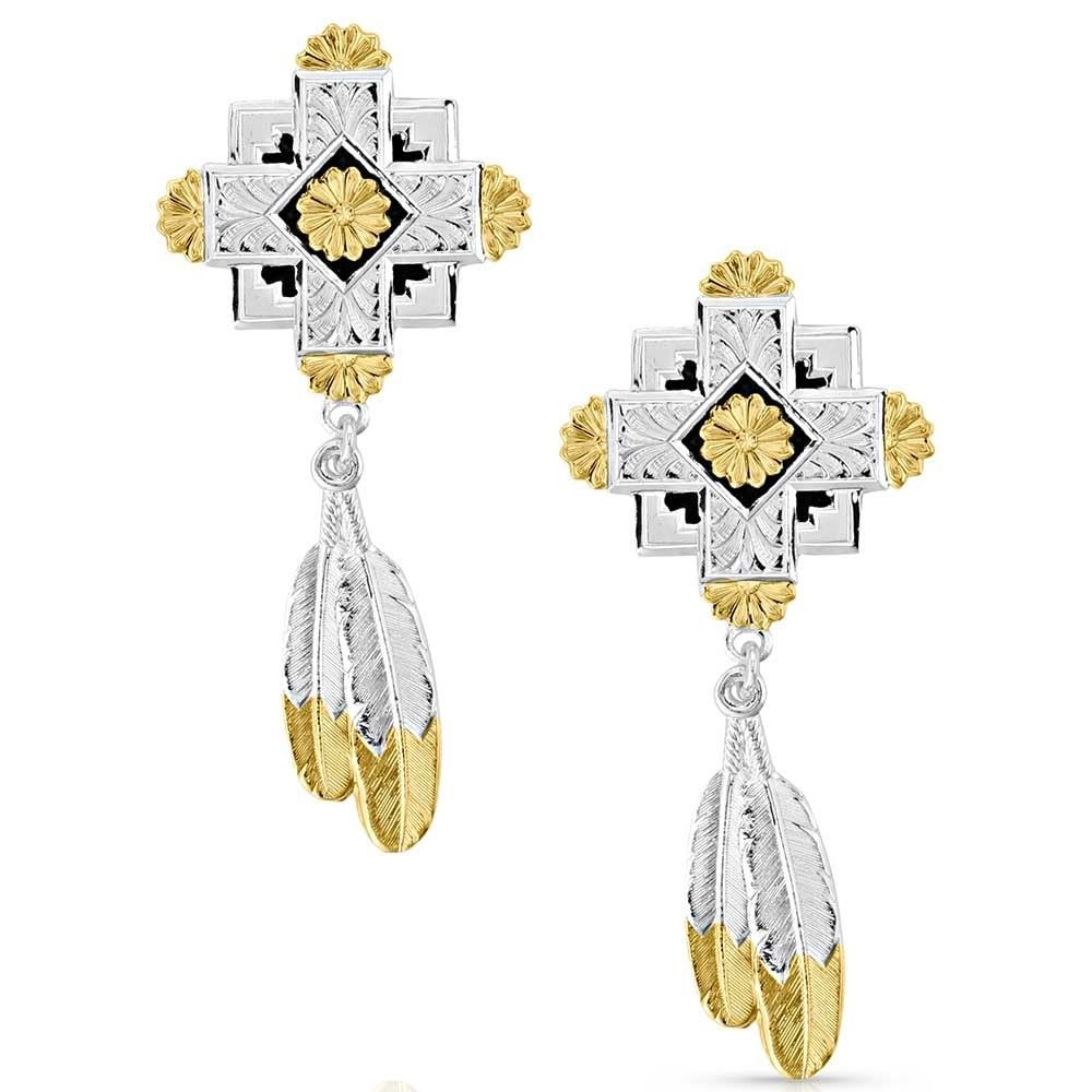Montana Silversmiths Western Lifestyle Cross Earrings (Promise Montana Legacy)