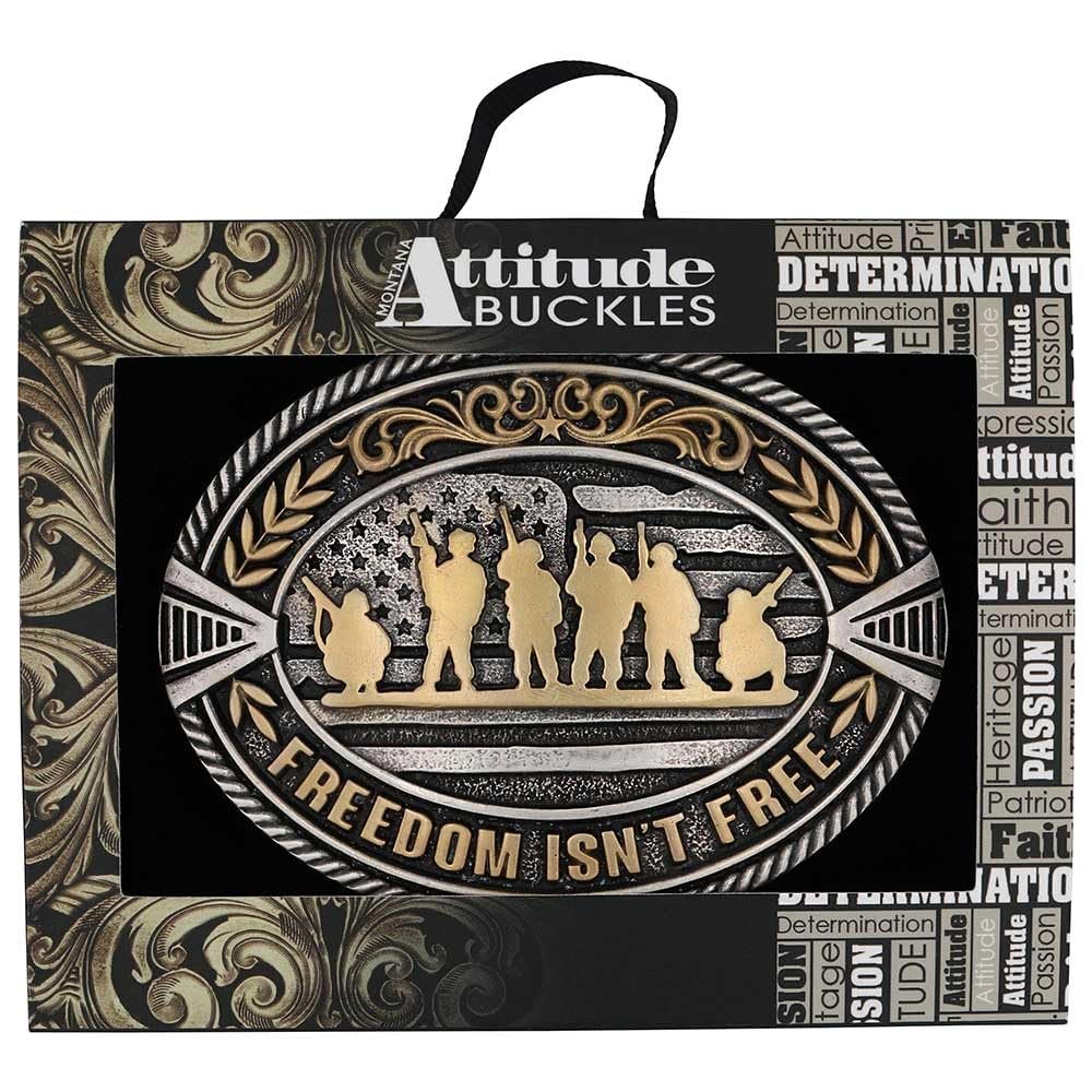 Montana Silversmiths Freedom Isn't Free Belt Buckle