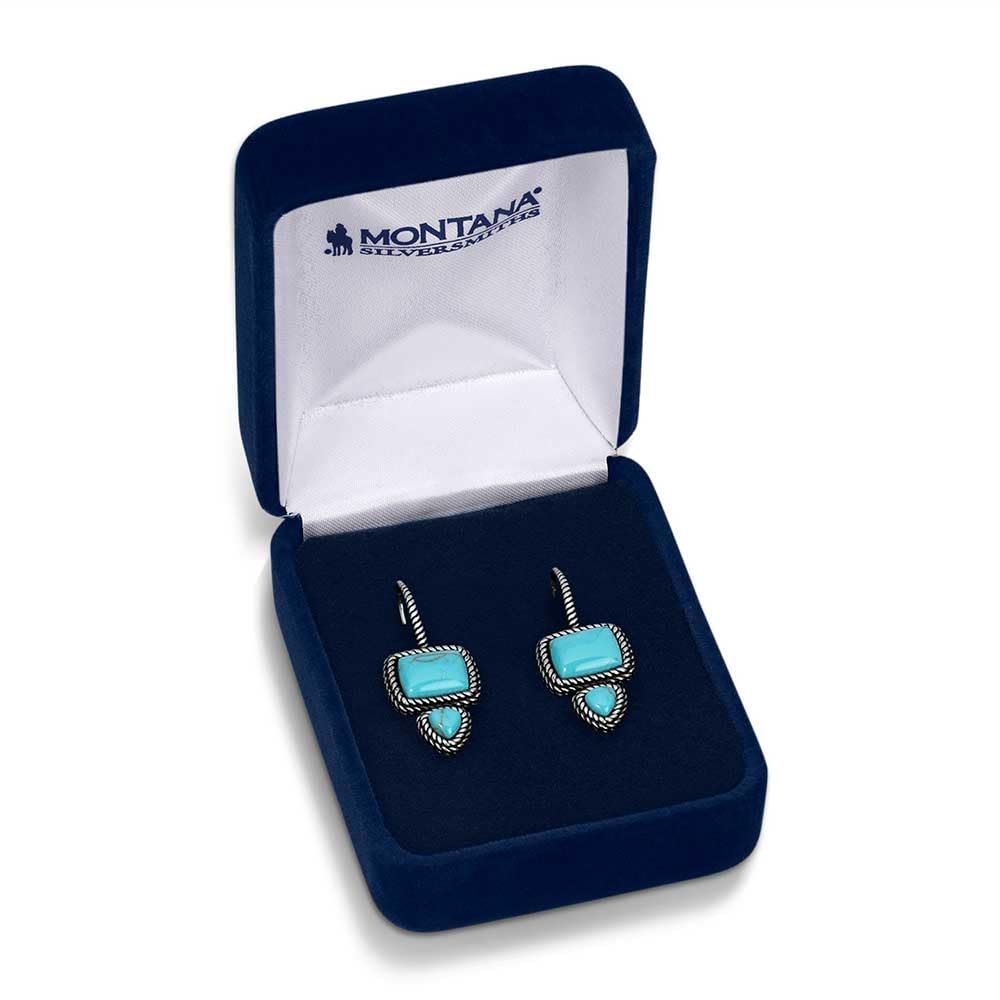 Montana Silversmiths Split Decision Turquoise Earrings - ER5776