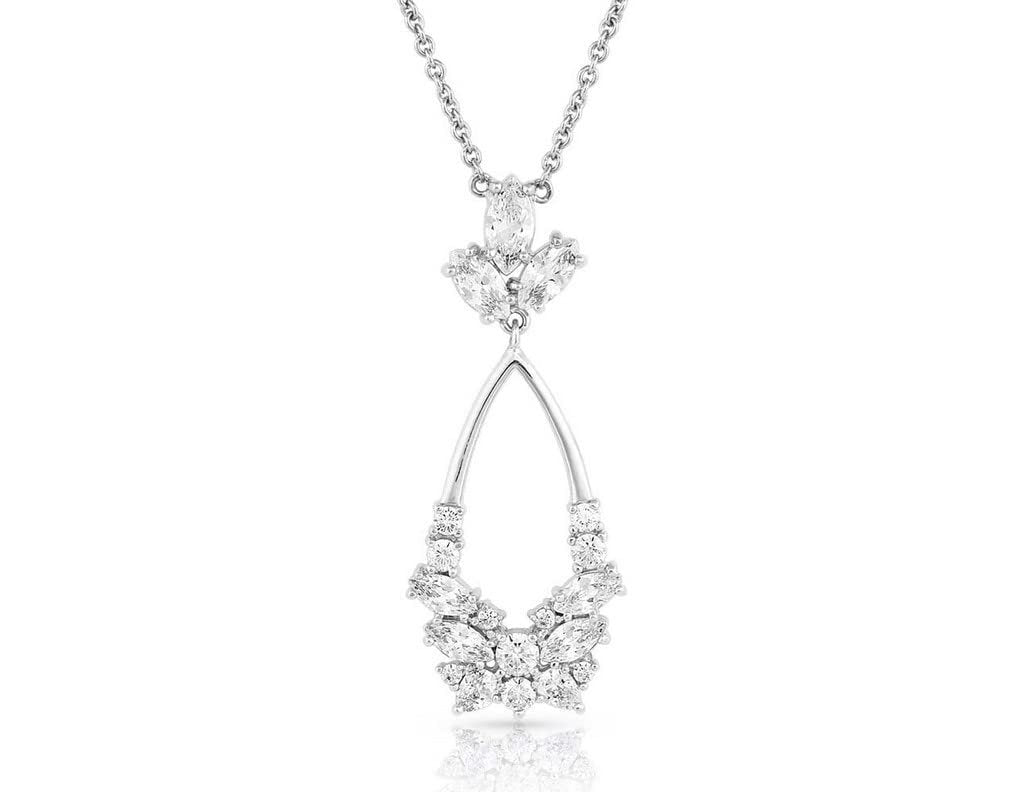 Montana Silversmiths Western Lifestyle Women's Teardrop Necklace (Teardrop Masquerade Crystal)