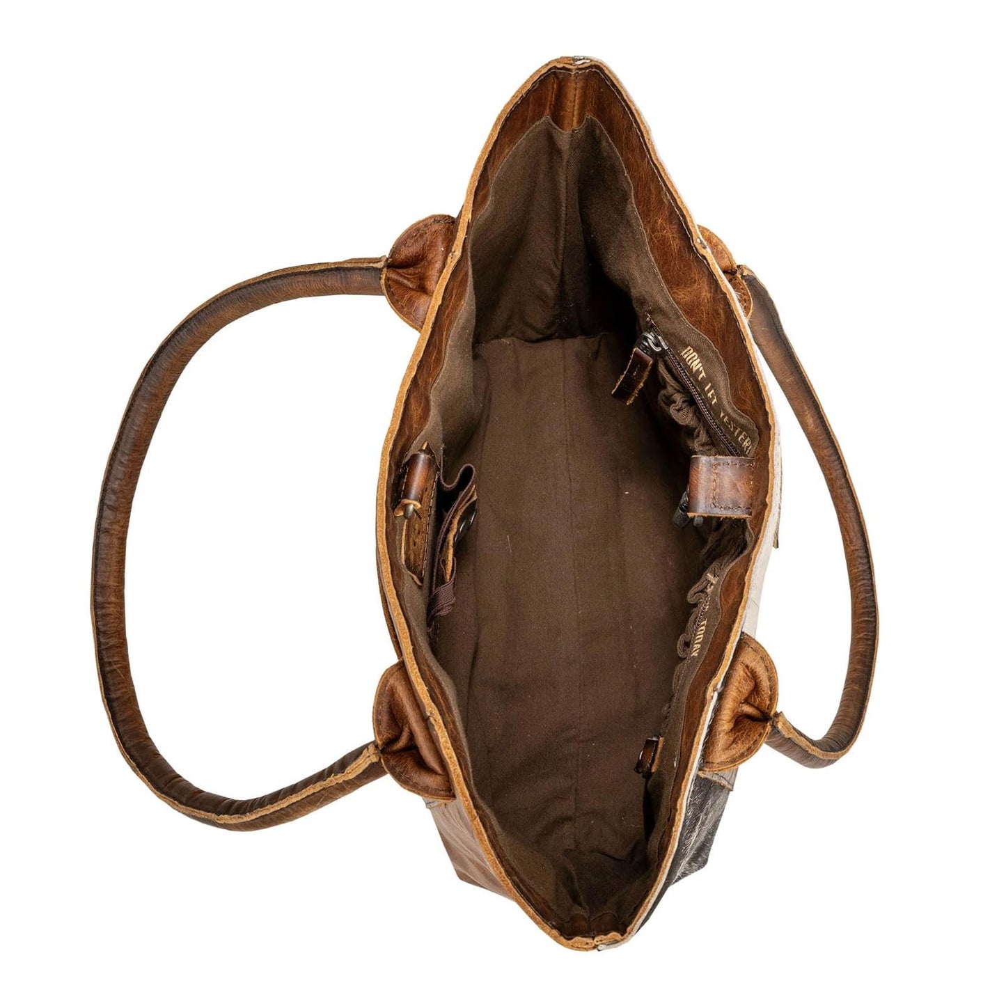 STS Ranchwear Womens Vaquero Cowhide/Tan Leather Tote Bag