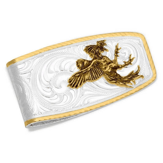 Montana Silversmiths Fighting Rooster Two Tone Clip - Accessories Wallet  - Mcl5831