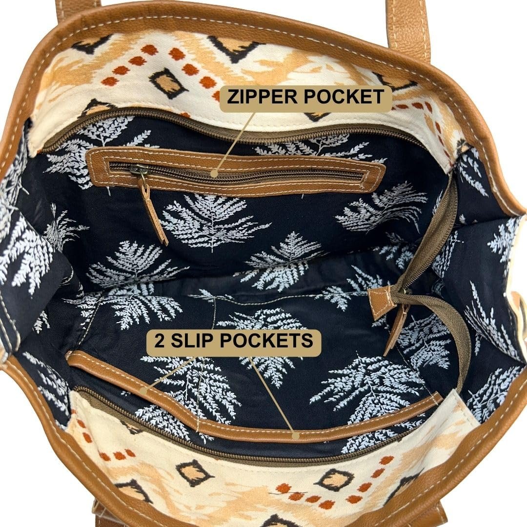 Myra Bag Women's Boho Conceal Carry Purse Aztec Tote Bag Crossbody New