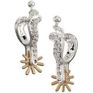 Montana Silversmiths Women's Sparkly Spur Earrings Silver One Size