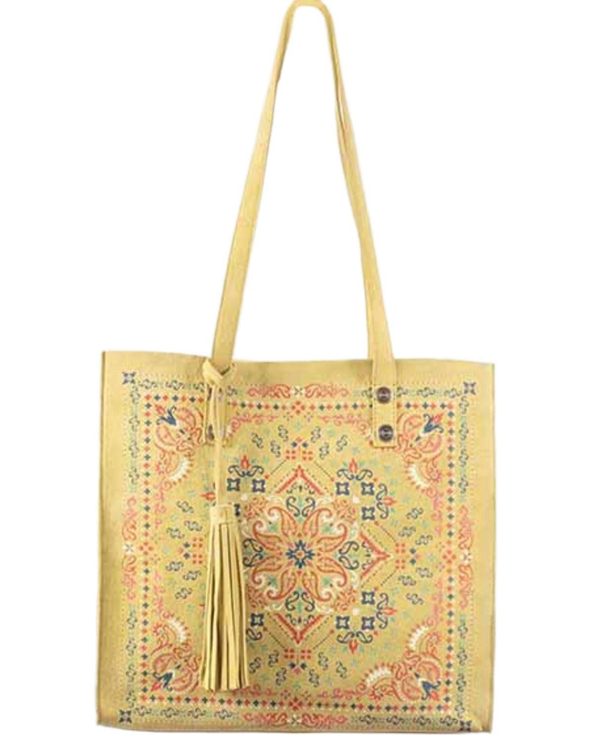 Scully Soft Structure Suede Leather Tote - Yellow