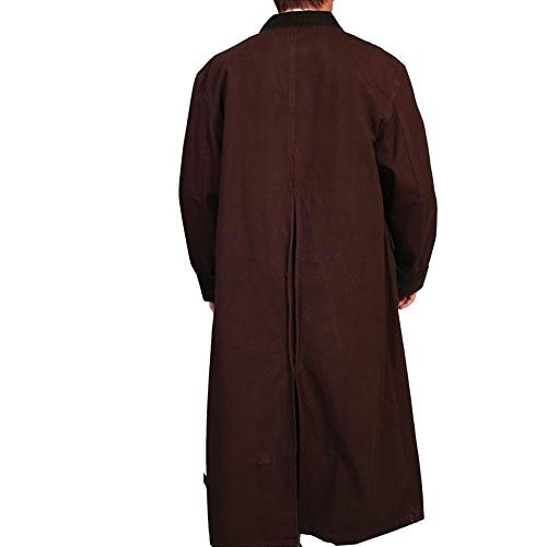 Scully Men's Long Canvas Duster Jacket - Walnut