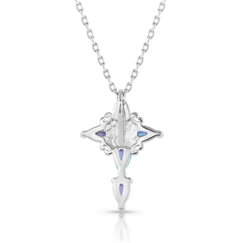 Montana Silversmiths Western Lifestyle Women's Cross Necklace (Inspirational Faith Opal Cross)