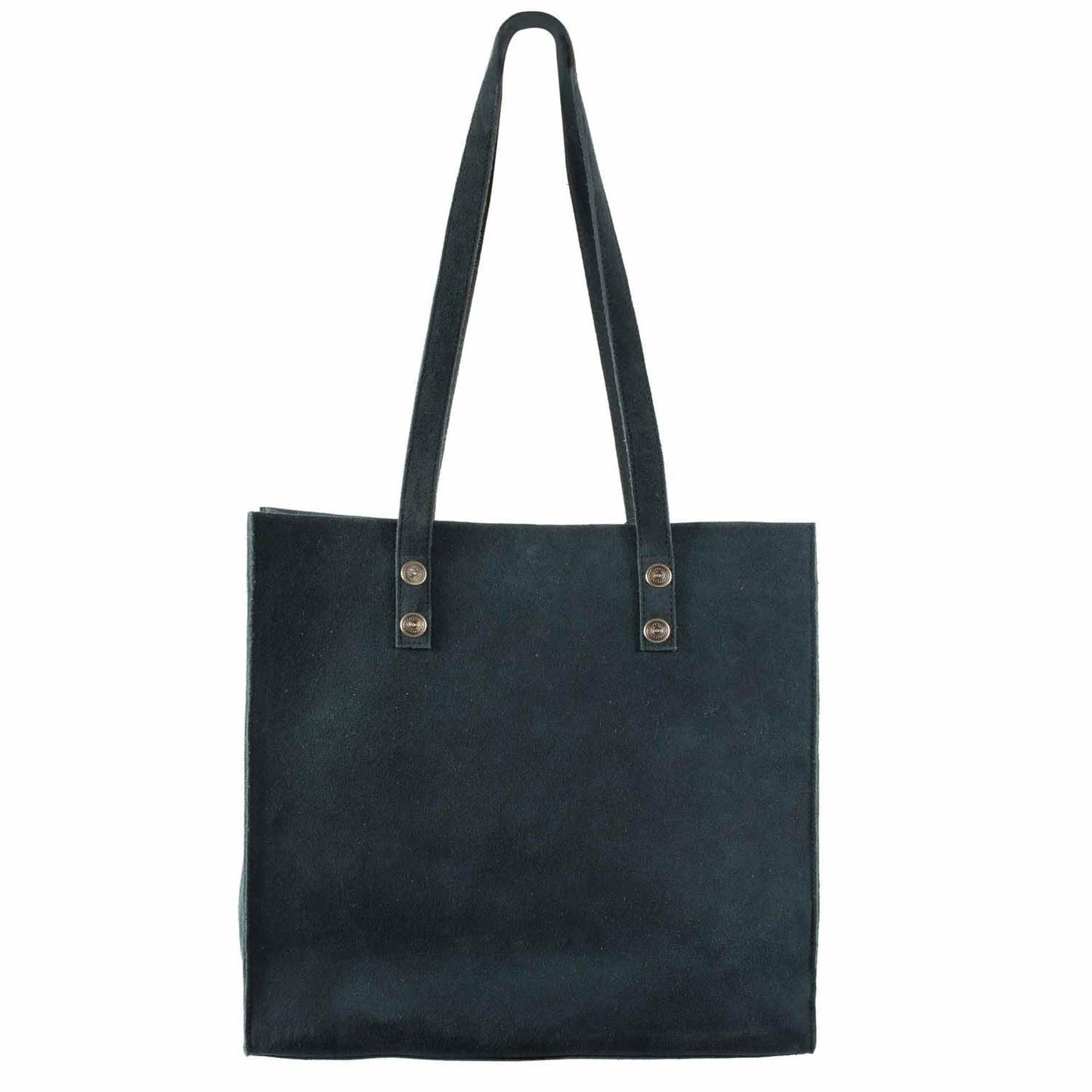 Scully Soft Structure Suede Leather Tote - Blue