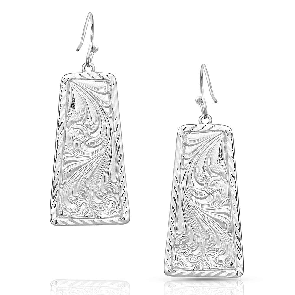 Montana Silversmiths Women's American Legends Tablet Earrings Silver One Size