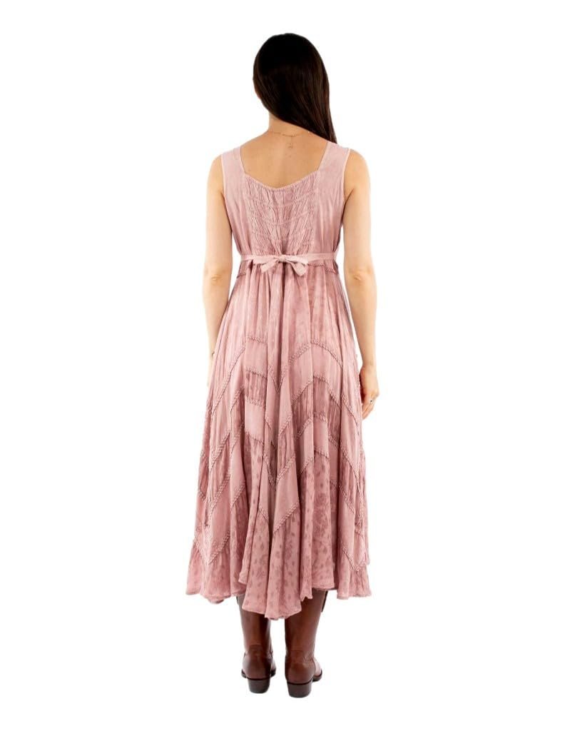 Scully Women's Lace Front Sleeveless Full Length Dress - Dusty Pink