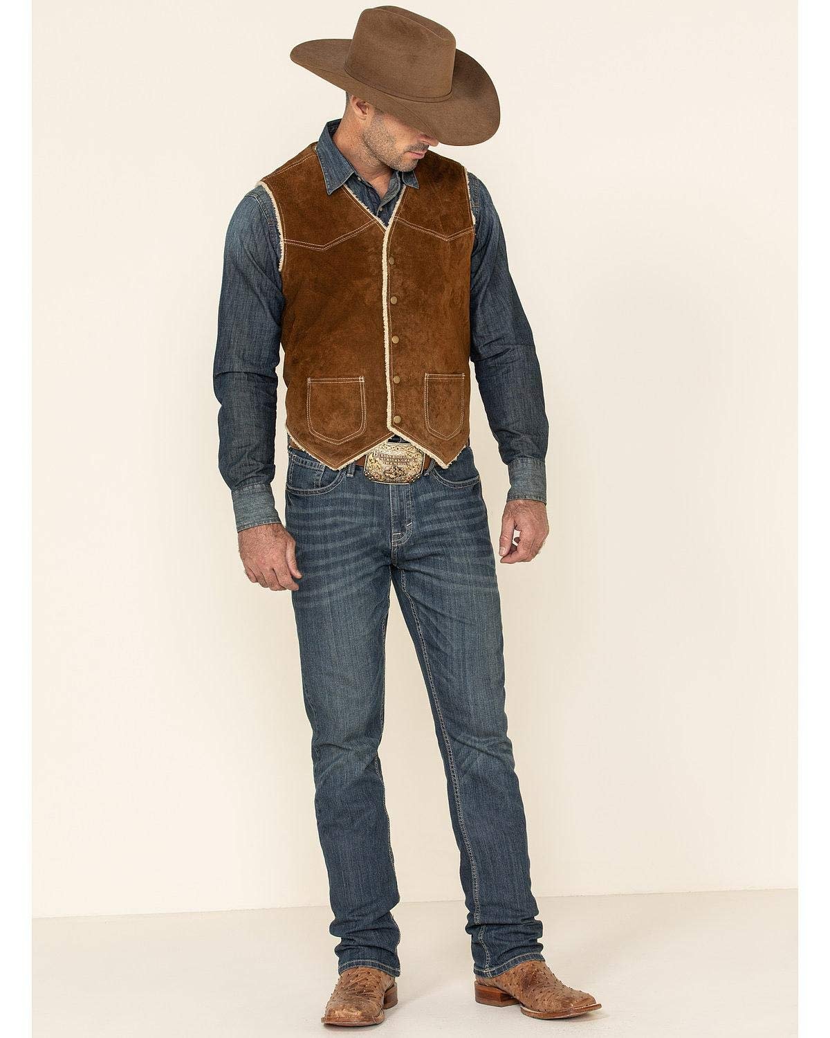 Scully Men's Boar Suede Leather Vest