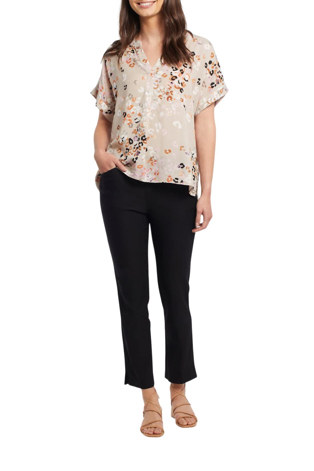 Tribal Women's Performance Stretch Pull on Slimming Ankle Pants