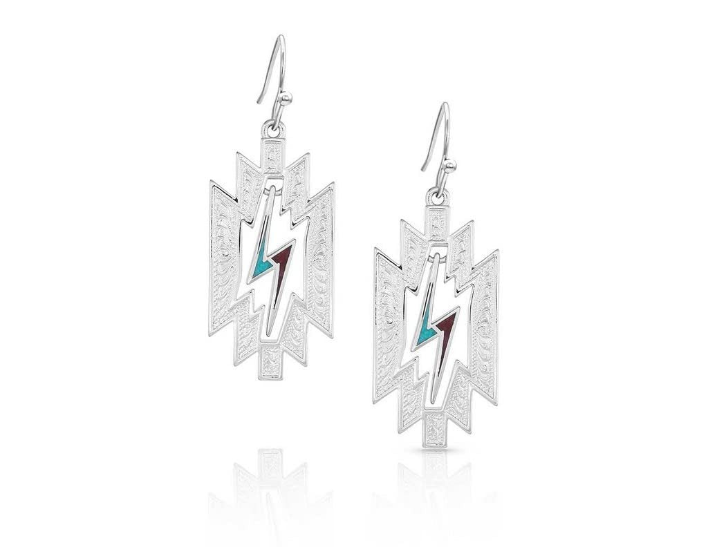 Montana Silversmiths Western Lifestyle Inspired Dangle Earrings (Thunder Cloud)