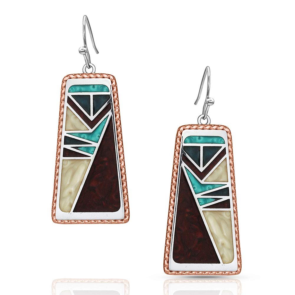 Montana Silversmiths Women's American Legends Tablet Earrings Silver One Size