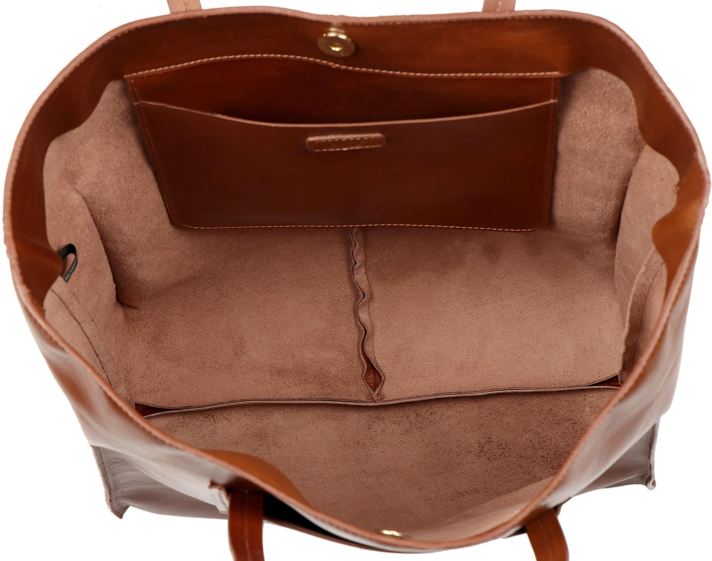 Scully Italia Tiffany Leather Tote Bag - Mahogany