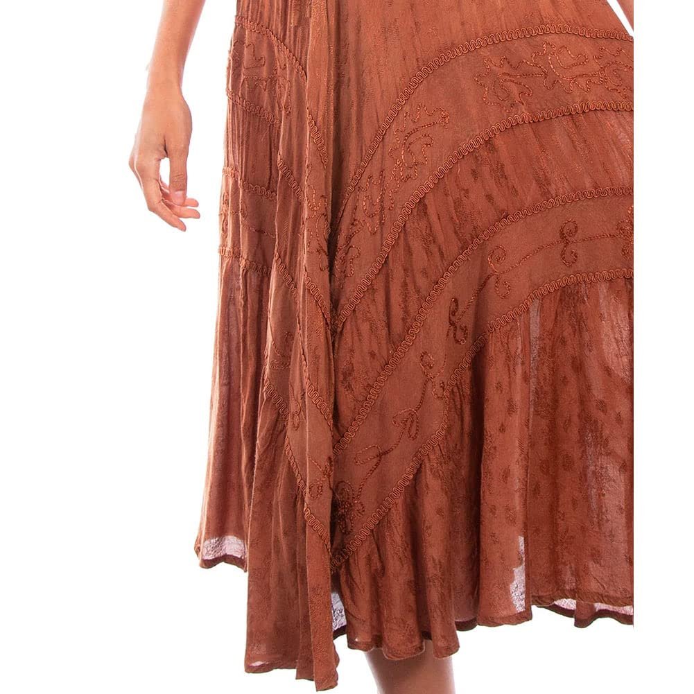 Scully Women's Lace Front Sleeveless Full Length Dress - Beige