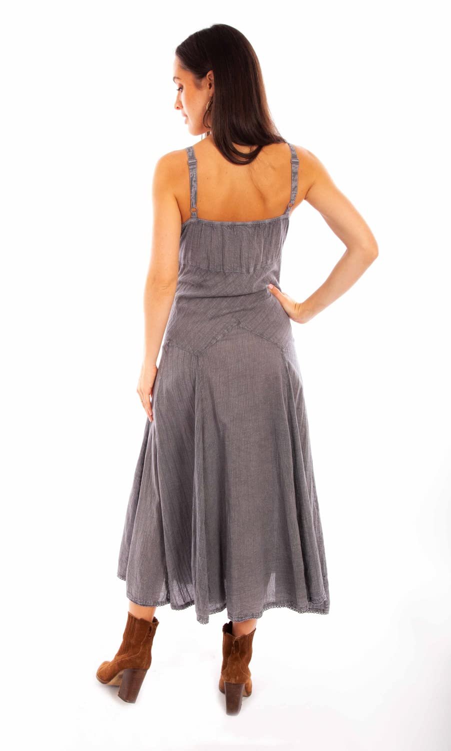 Scully Women's Spaghetti Strap Full Length Dress - Grey