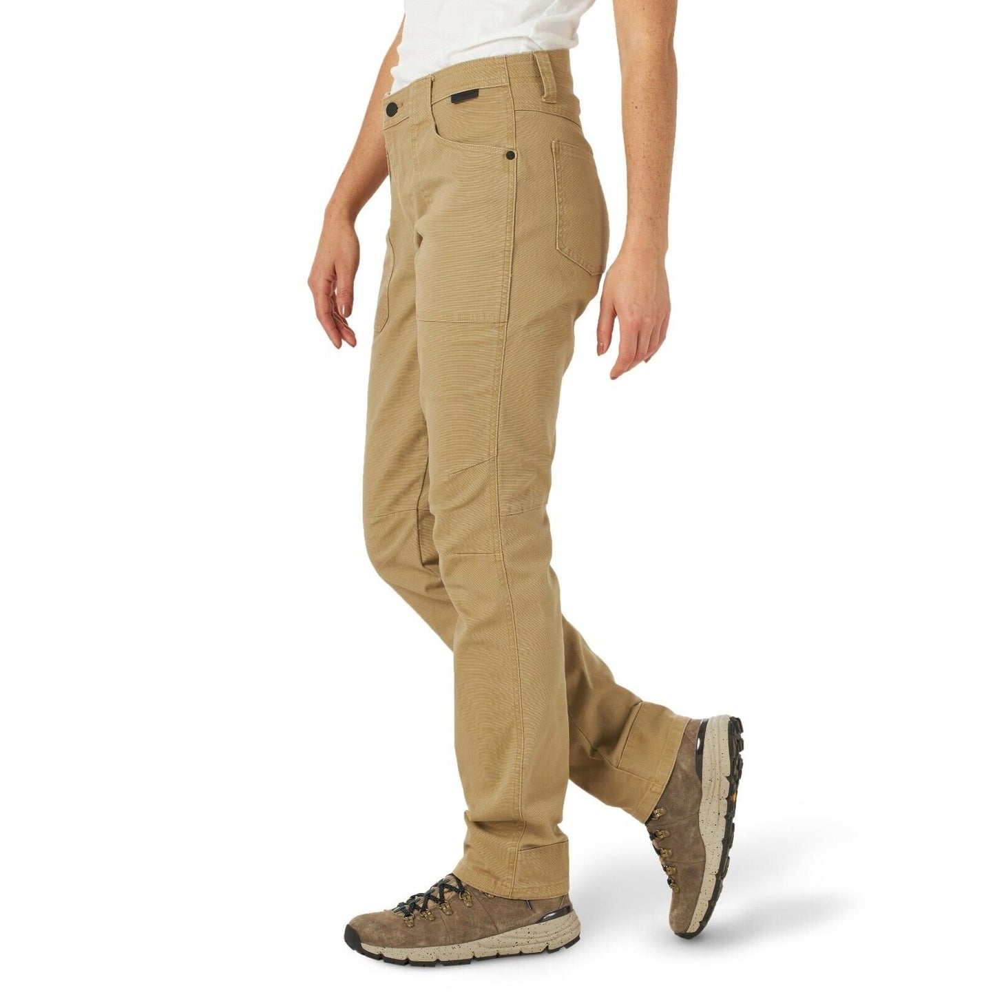 ATG by Wrangler Women's Canvas Slim Fit Pant Comfort Bottoms Tan Elmwood New NWT