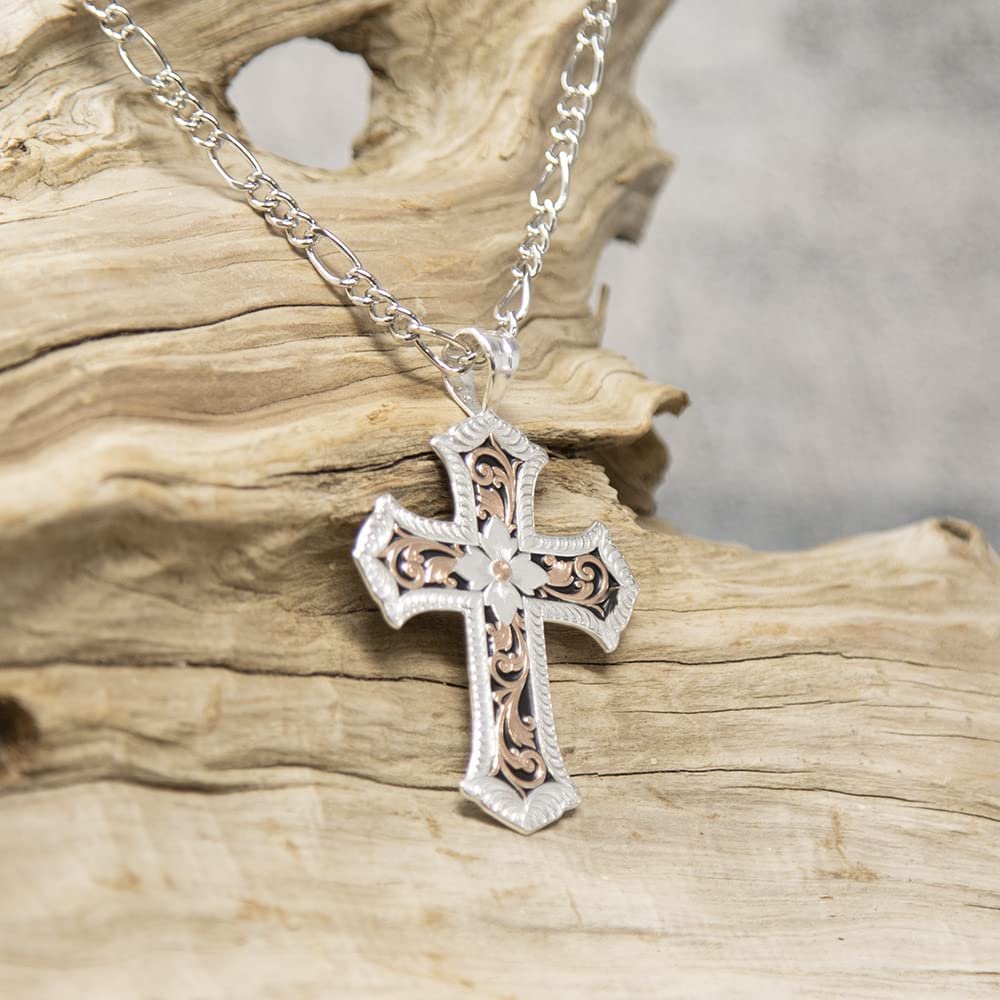 Montana Silversmiths Western Lifestyle Women's Cross Necklace (Retro Cross)