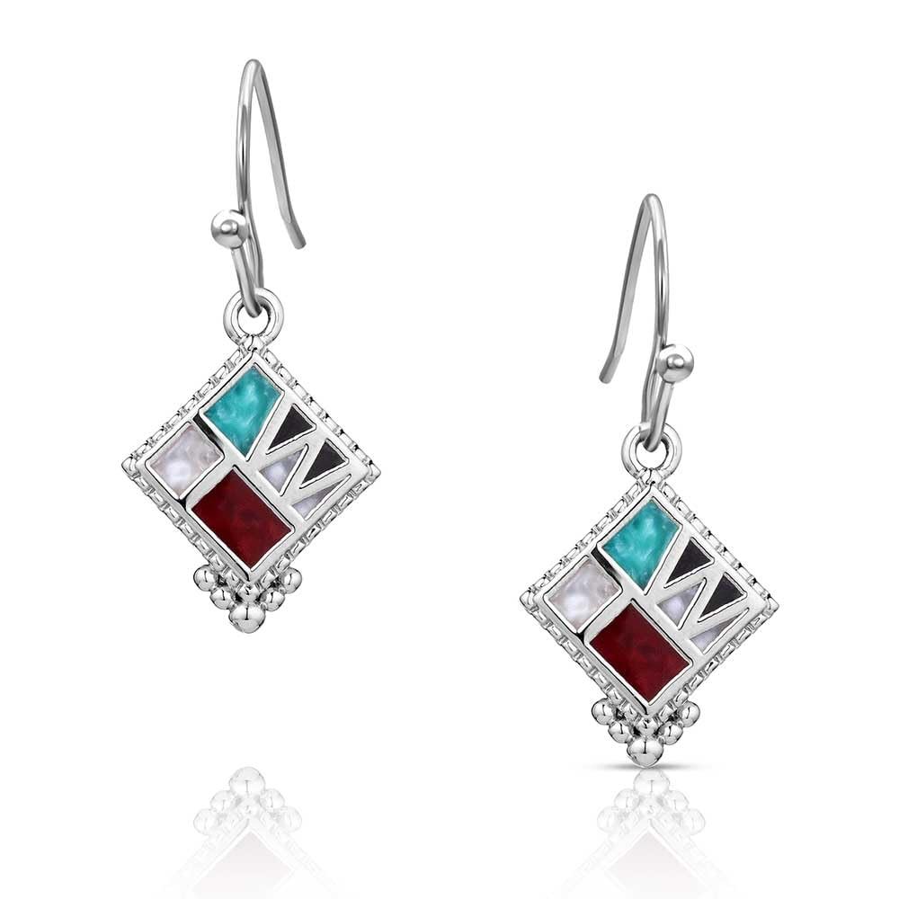 Montana Silversmiths Four Corner Mosaic Earrings