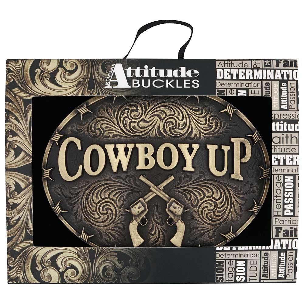 Montana Silversmiths Cowboy Up Attitude Belt Buckle