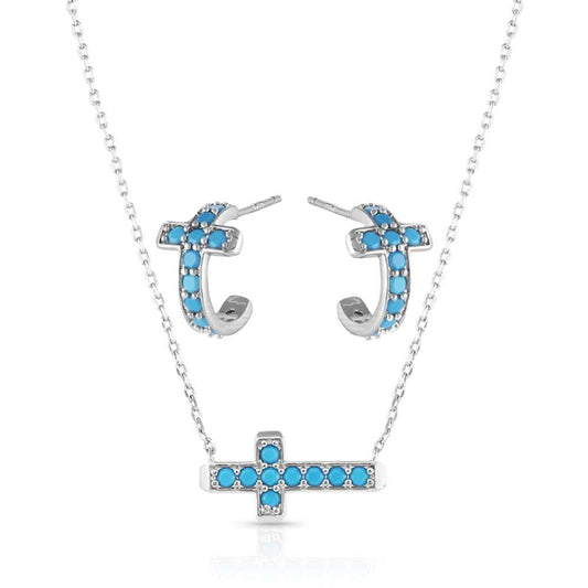 Montana Silversmiths Women's Hold Tight Cross Jewelry Set - Js5523