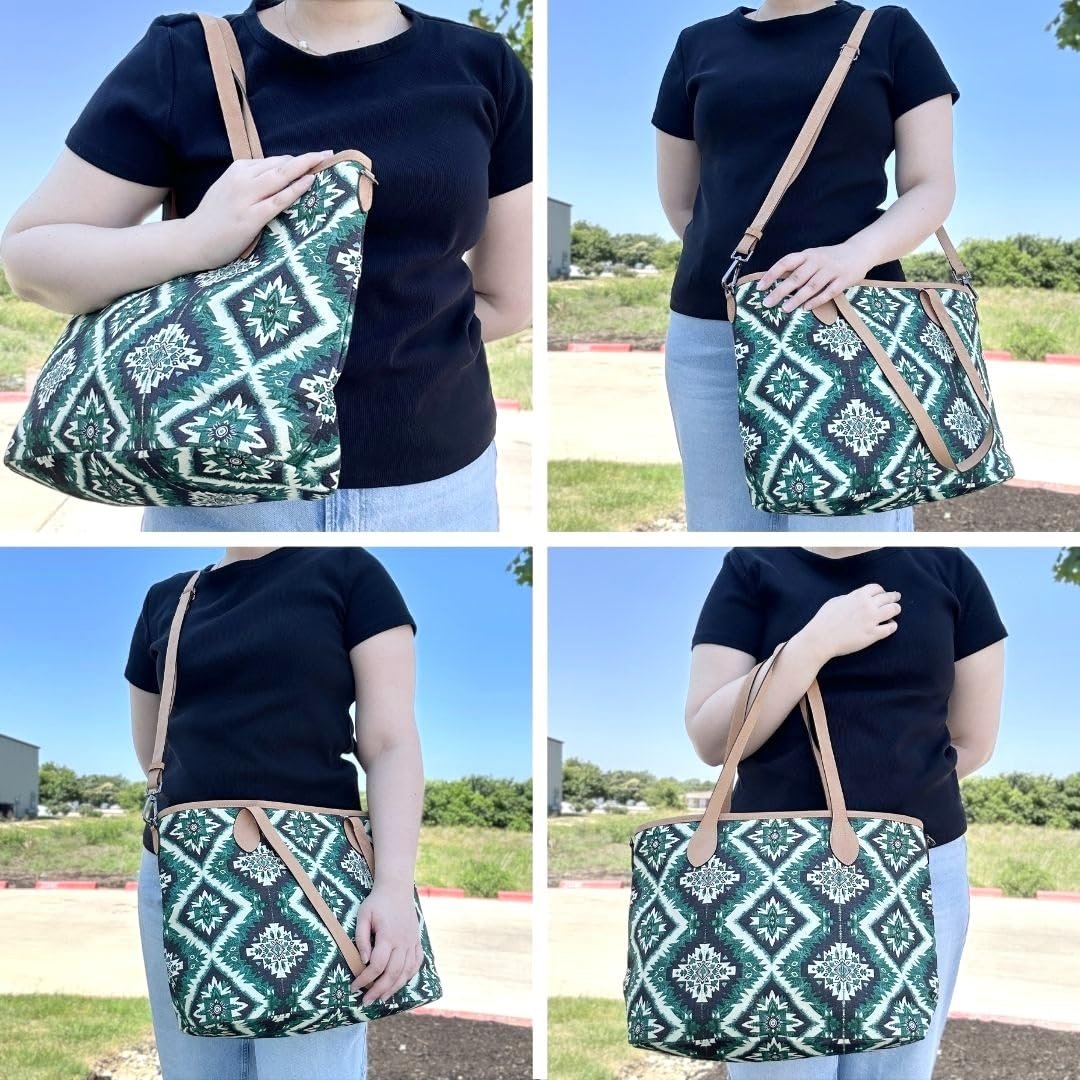 Myra Bag Western Women's Tote Bag Boho Diamond Aztec Crossbody Handbag New