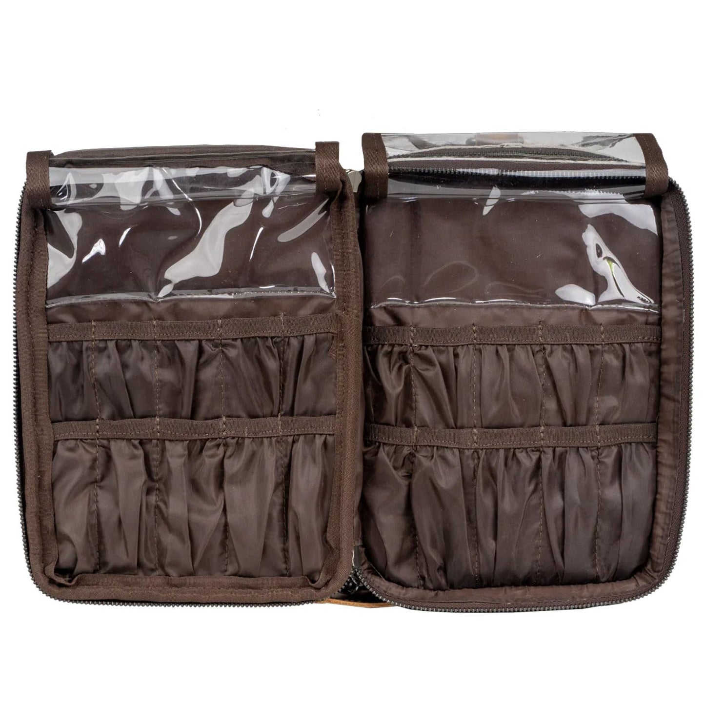 STS Ranchwear Vaquero Glamour STS-34330 Zip Around Full Grain Leather Cosmetic Organizer with 2 Compartments, Multi