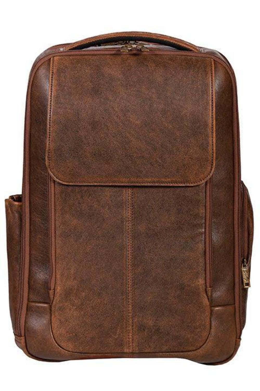 Scully Unisex Leather Front Flap Backpack