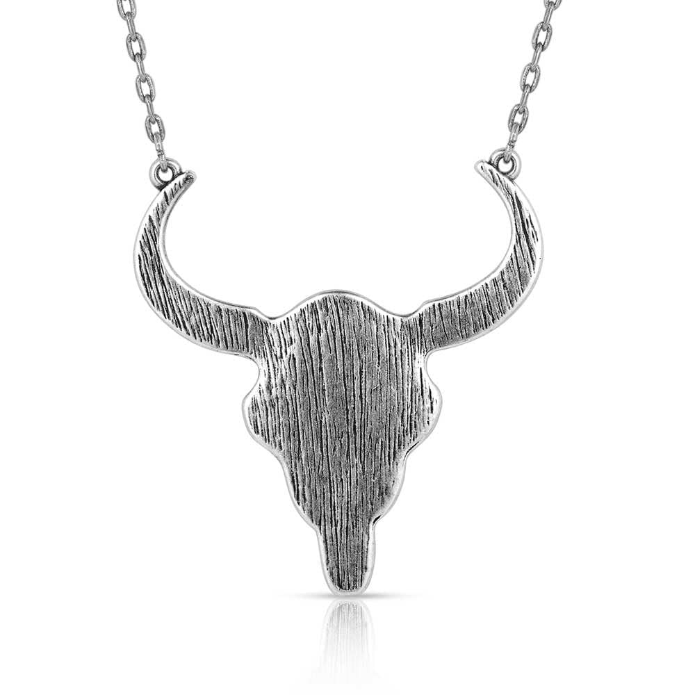 Montana Silversmiths Buffalo Skull Pendant Necklace - NC5790