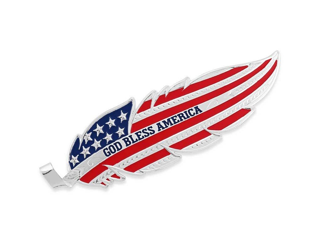 Montana Silversmiths USA Flag Hat Feather