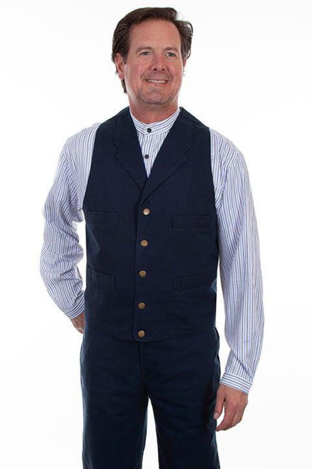 Scully Men's Rangewear Cotton Canvas Vest - Navy
