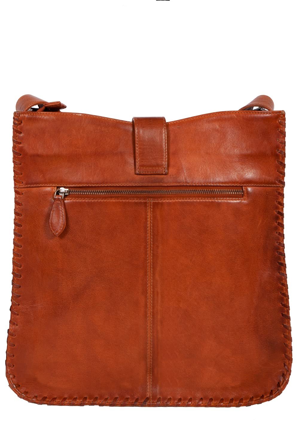Scully Leather Handbag With Whipstitching