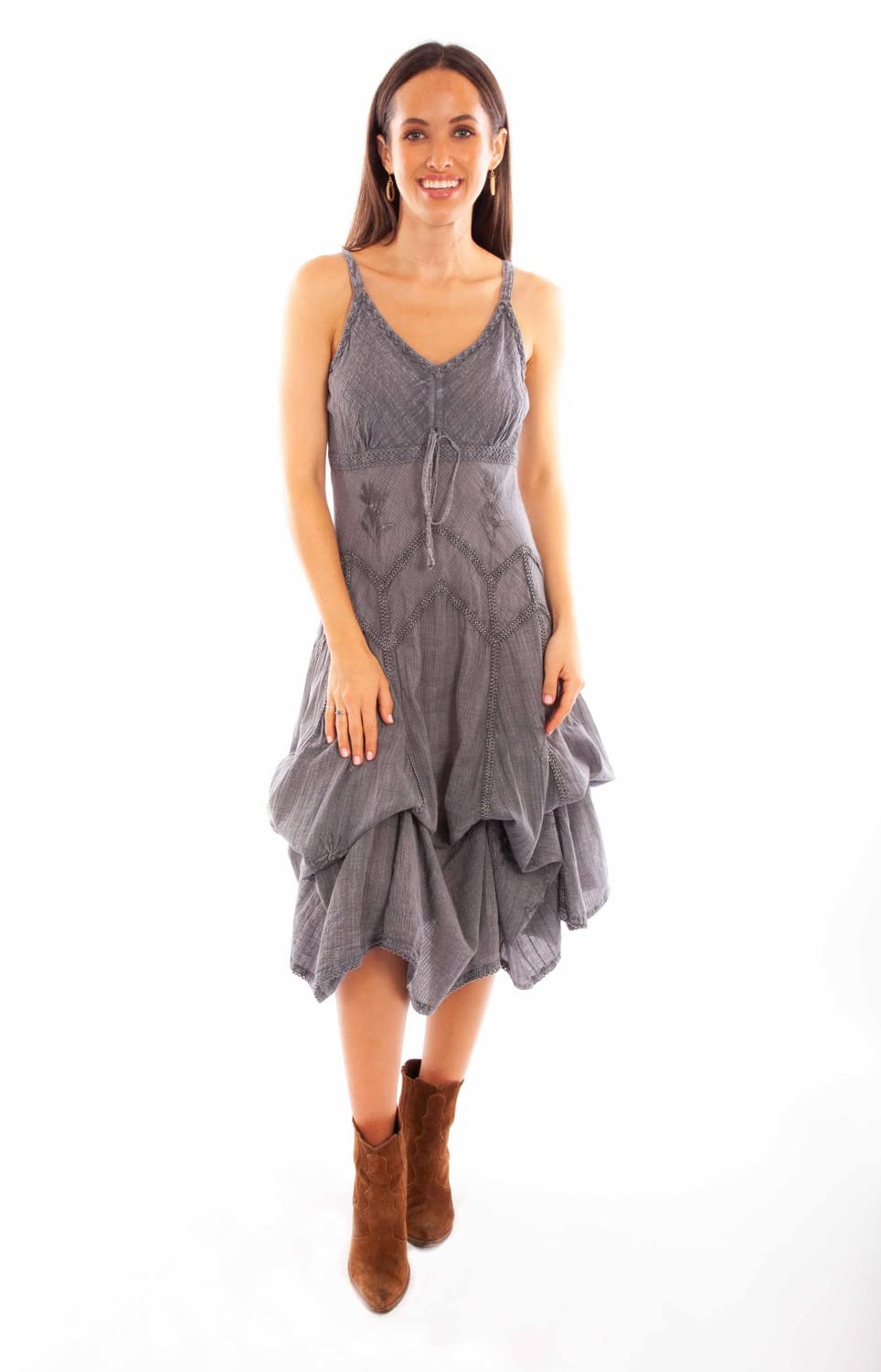 Scully Women's Spaghetti Strap Full Length Dress - Grey