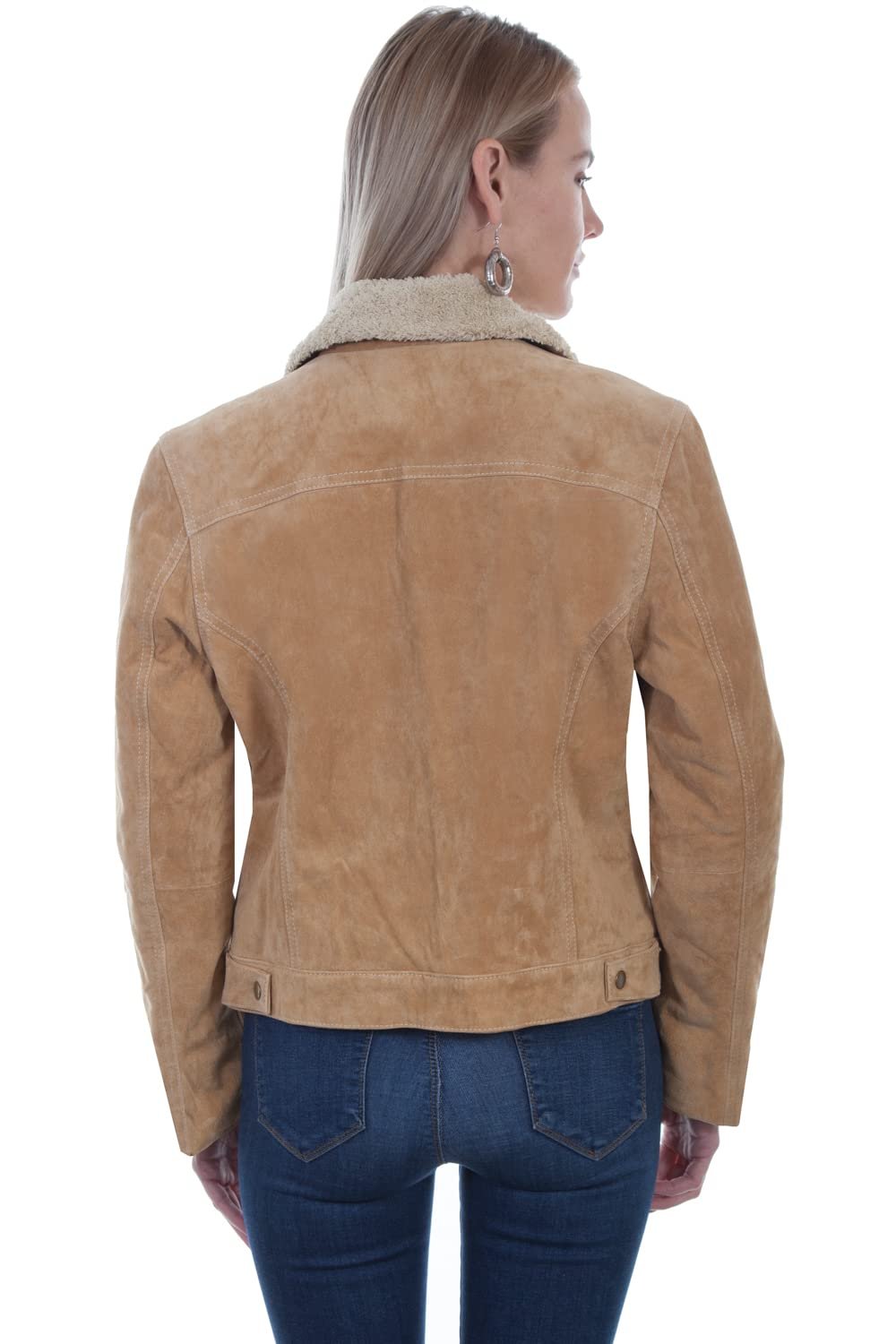 Scully Women's Faux Shearling Suede Leather Jacket - Old Rust