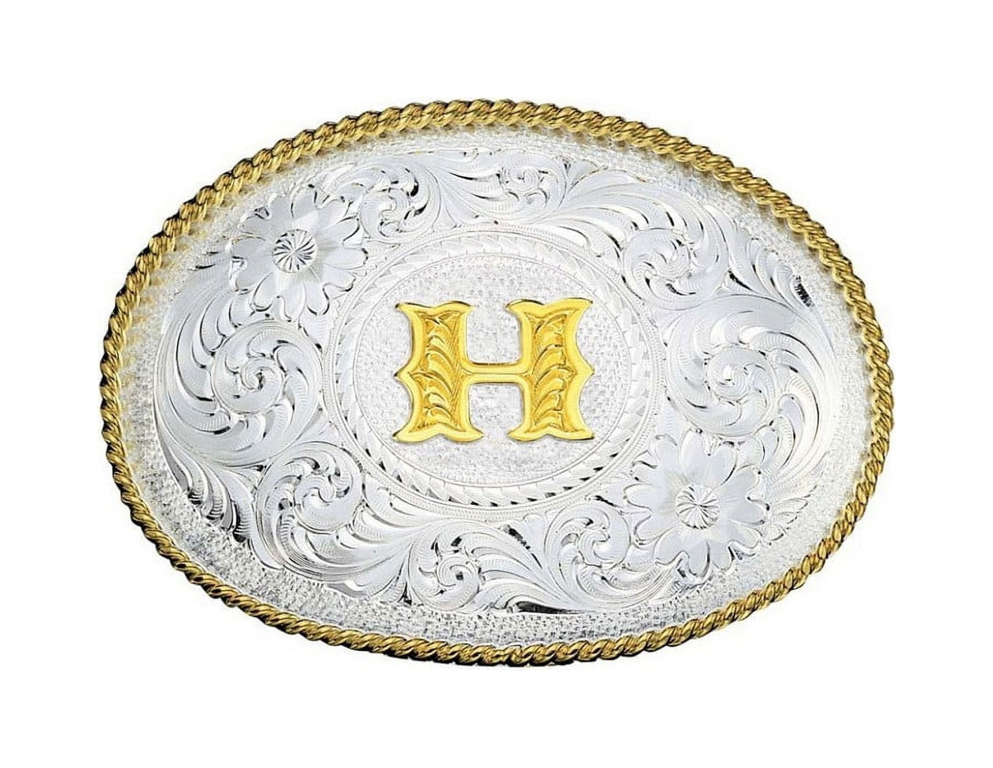 Montana Silversmiths Initial H Silver Two Toned - Acc Buckle - 700H