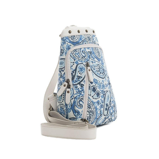 Myra Bag Sling Bag Women Western Upcycled Leather Crossbody Handbag Ivory New